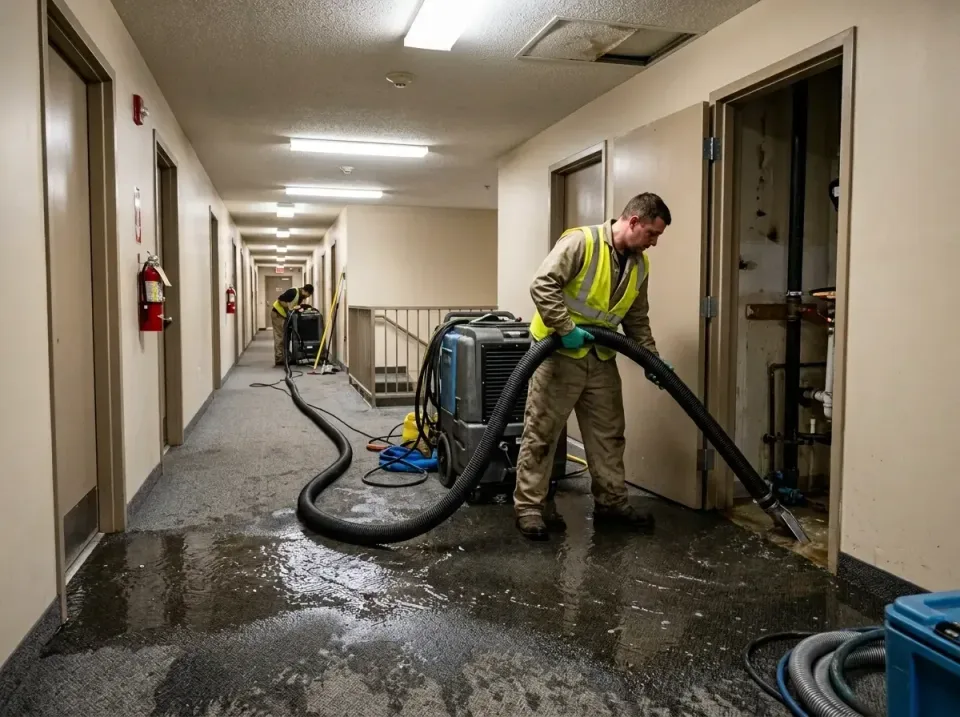 multi-unit-apartment-hallway-f-005 — frequently asked questions, Emergency Burst Pipe Water Extraction & Removal in The Mead…